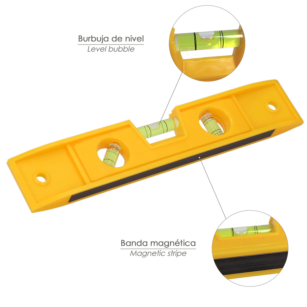 Nivel Burbuja Plastico, Base Magnetica 230 mm. - Imagen 3