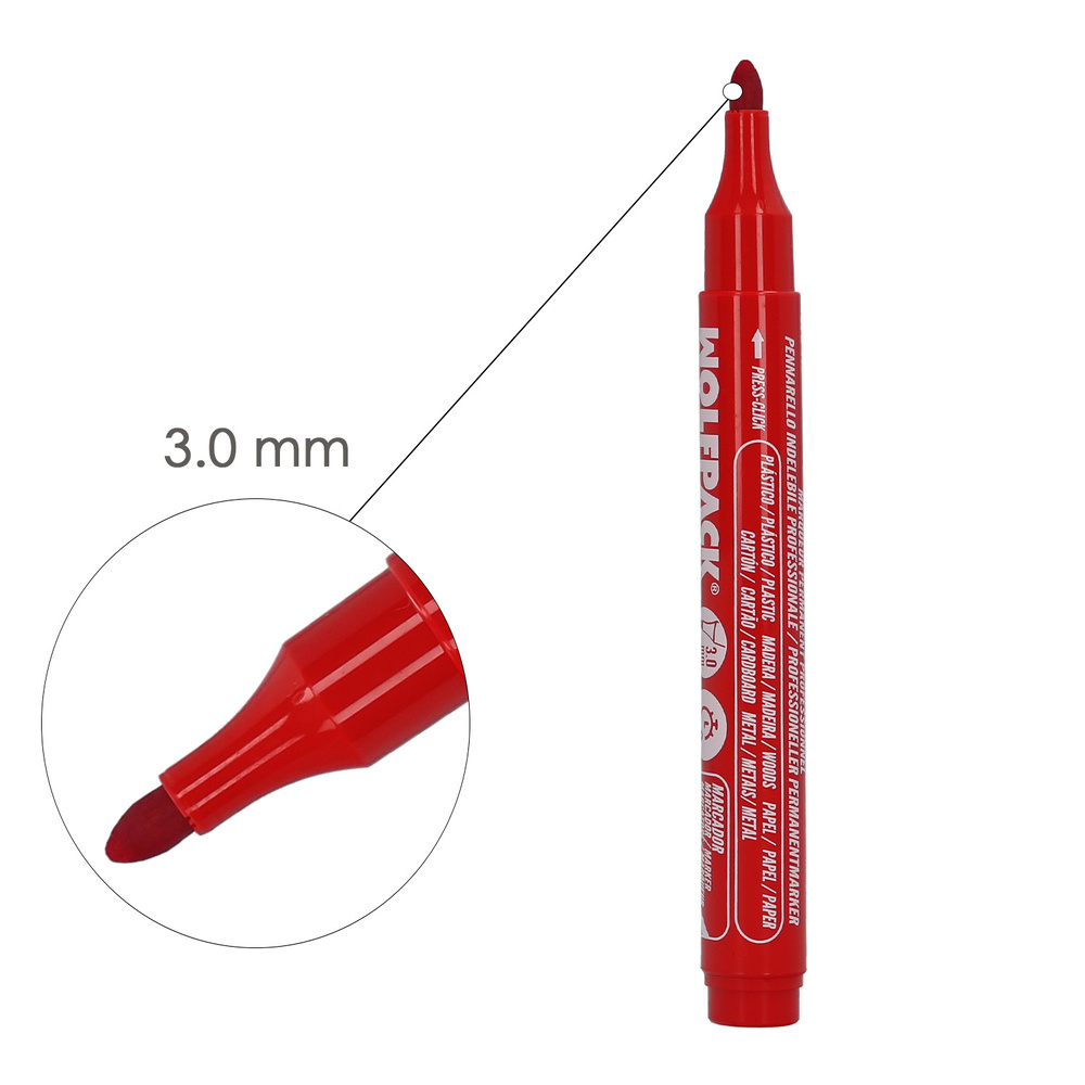 Rotulador Permanente Profesional Rojo. - Imagen 3