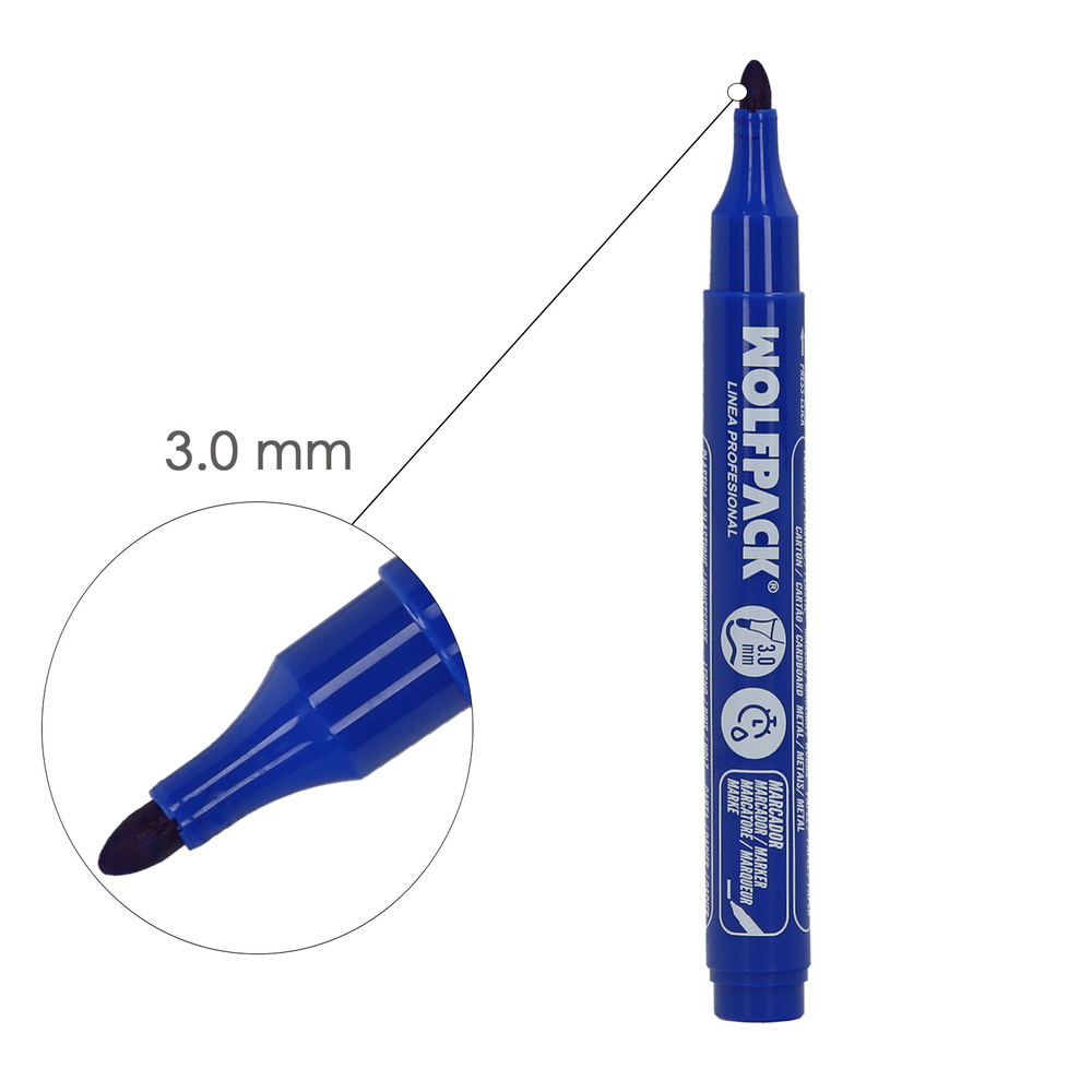 Rotulador Permanente Profesional Azul. - Imagen 3