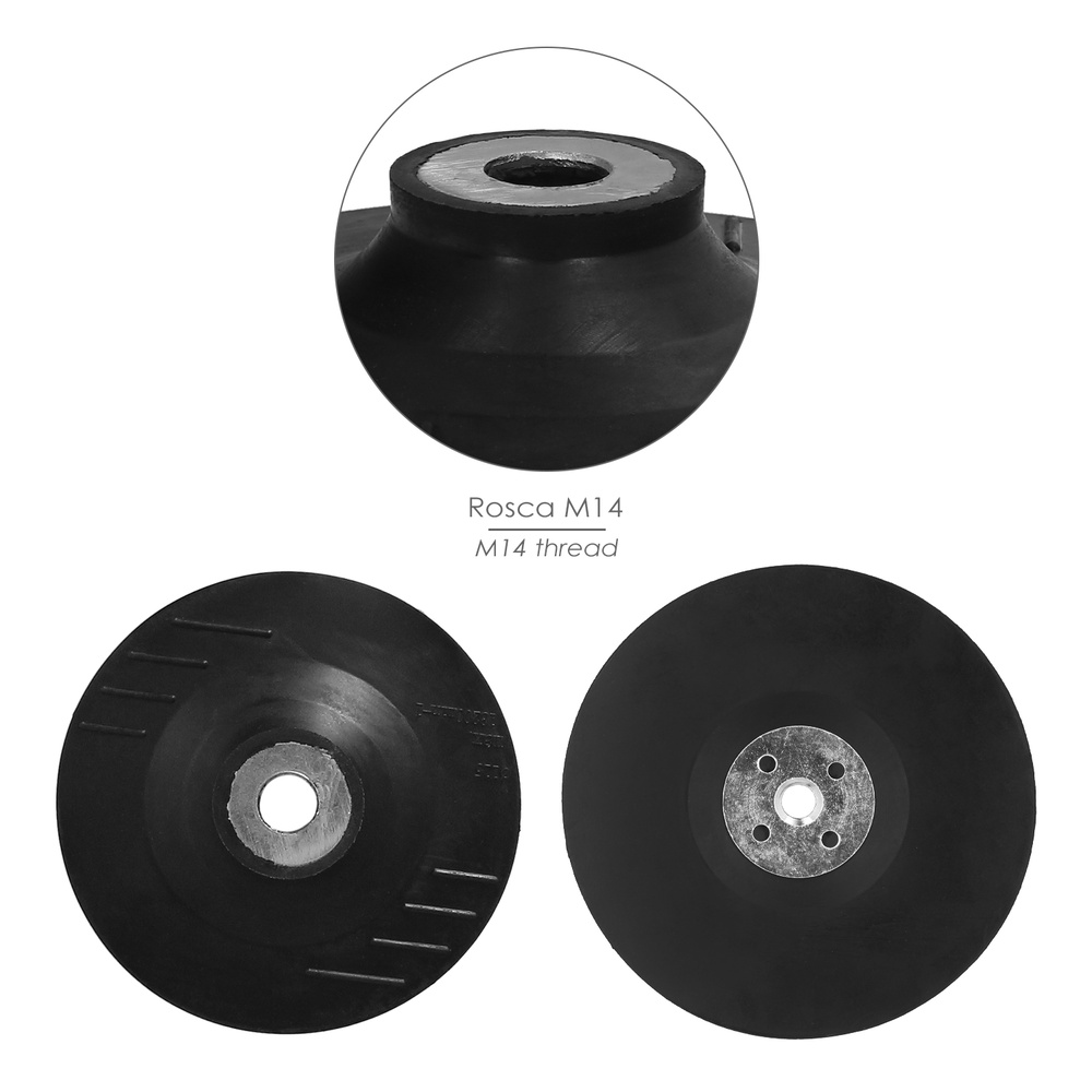 Plato Amoladora Nylon Ø 178 mm. Con Rosca M14. Disco Plástico Para Bonete - Imagen 4