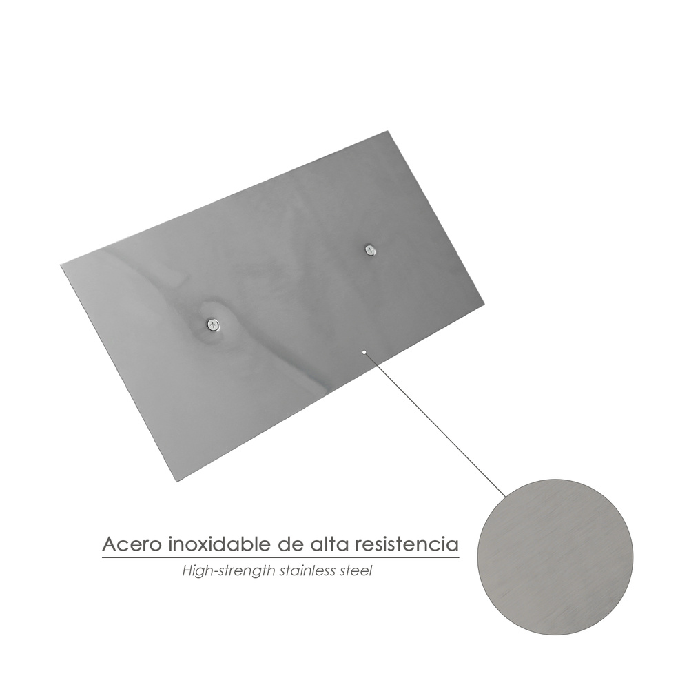 Llana Profesional Acero Inoxidable Mango Polipropileno Acabado Liso 300x150mm. - Imagen 4