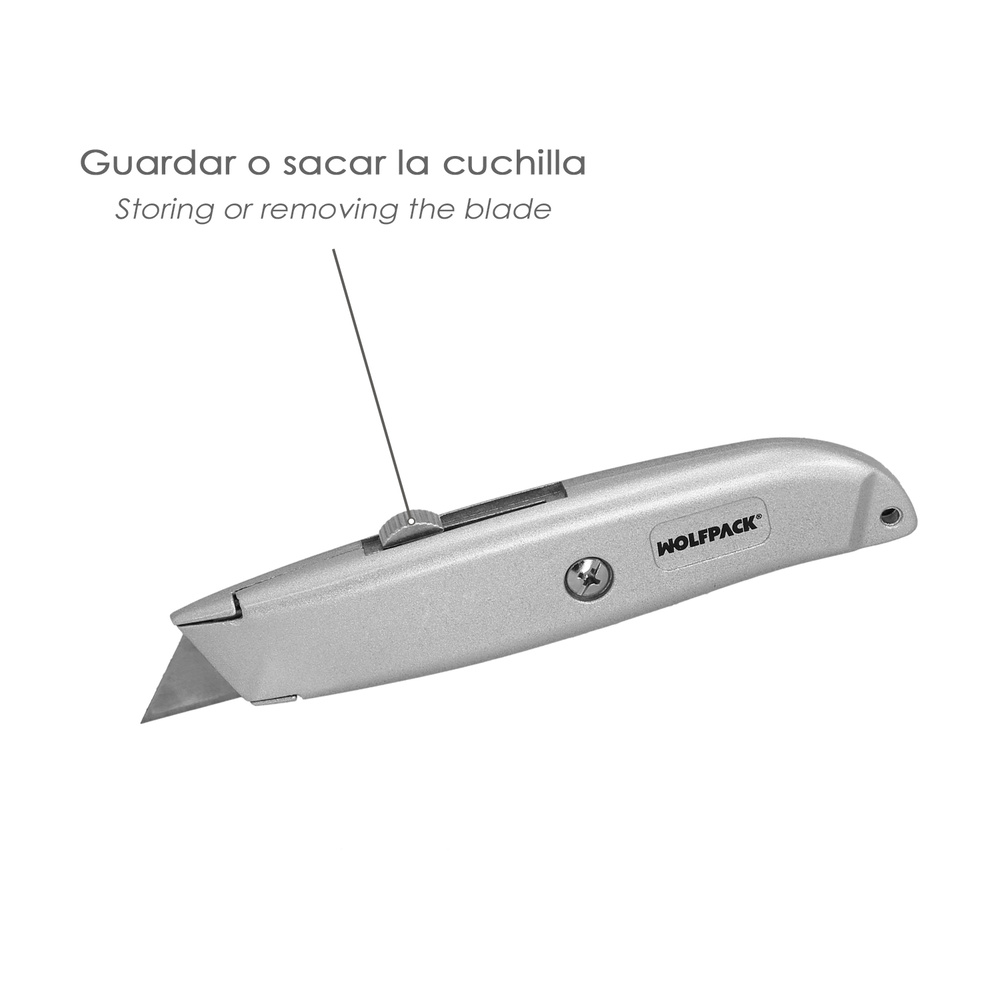 Cutter Hoja Trapezoidal Retráctil Acero Sk5 - Imagen 3