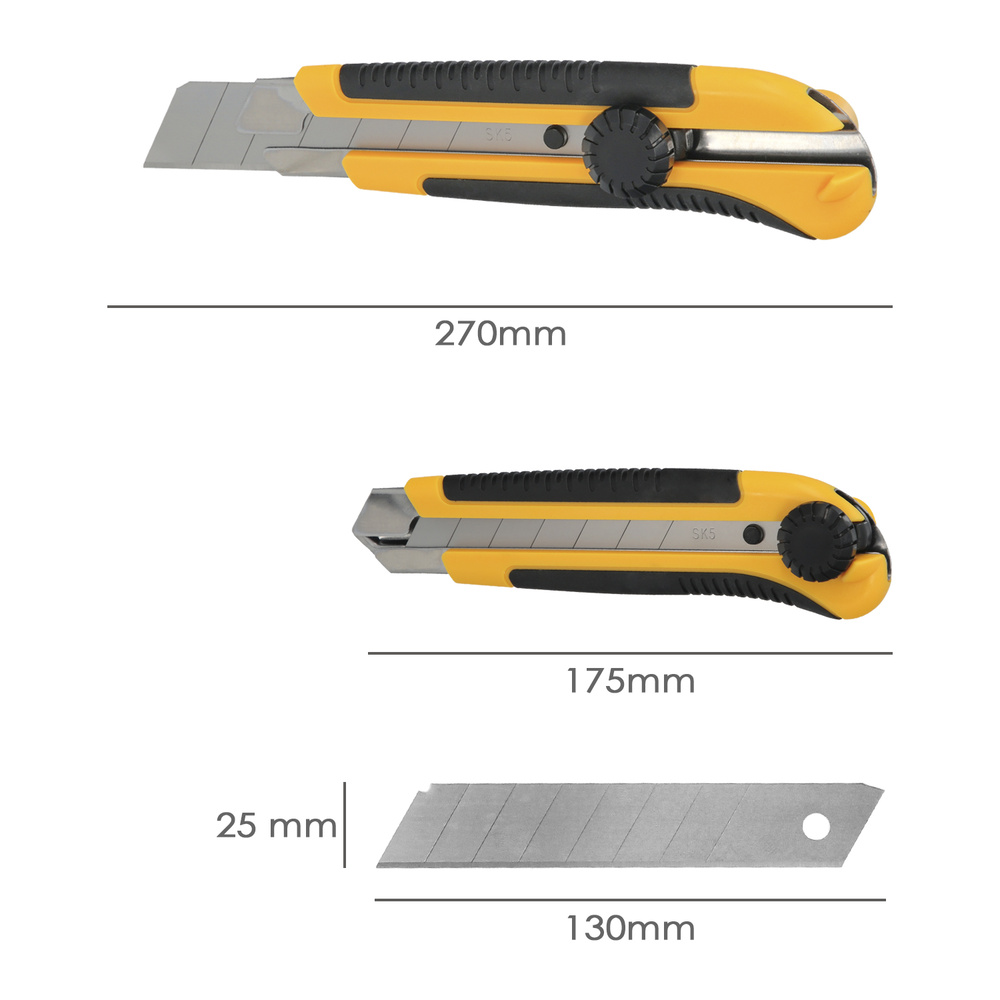 Cutter Ancho Profesional Hoja Acero Sk5 25mm. - Imagen 2