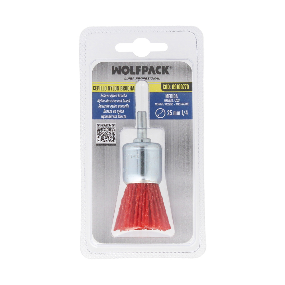 Cepillo Nylon Brocha Ø 25 mm. Cepillo De Lijado Nailon. Cepillo Para Taladro De Nailon, Cepillo De Alambre Abrasivo De Nailon - Imagen 5