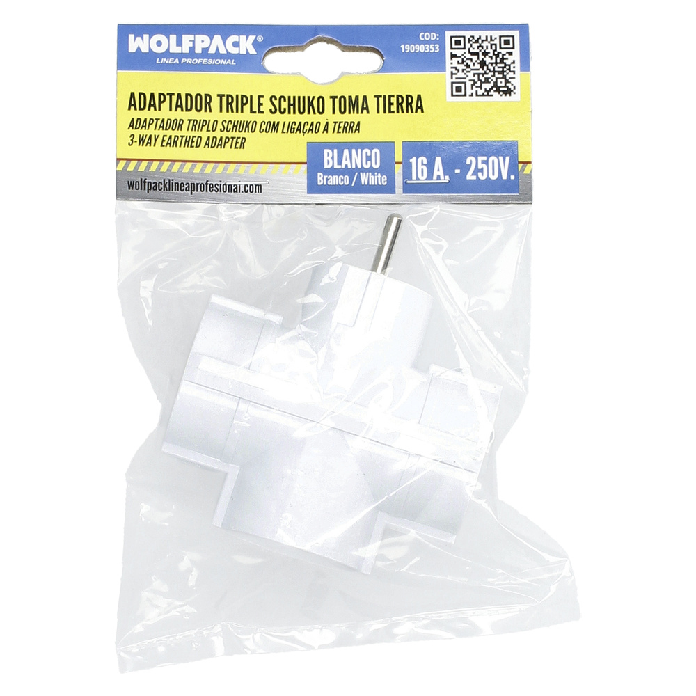Adaptador Triple Schuko 16 A 250 V. - Imagen 4