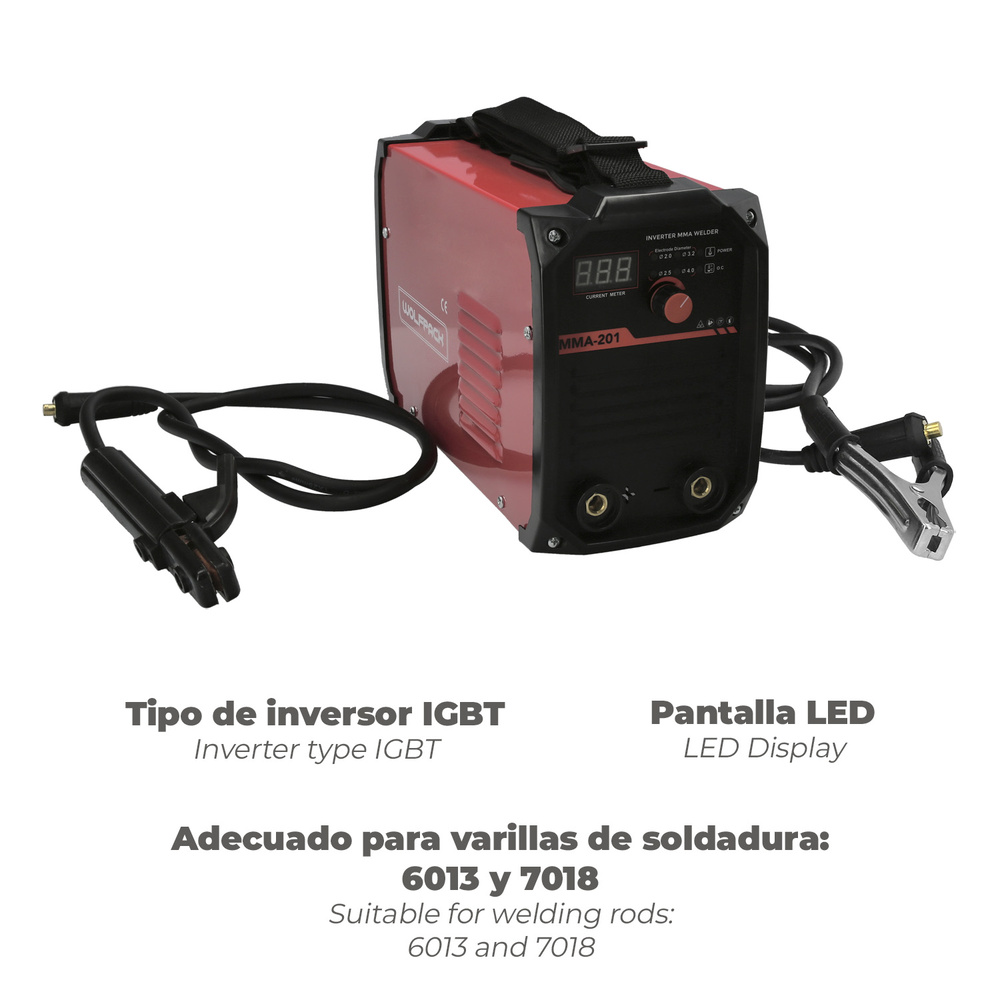 Soldadura Inverter Wolfpack 10-200 A - Imagen 5
