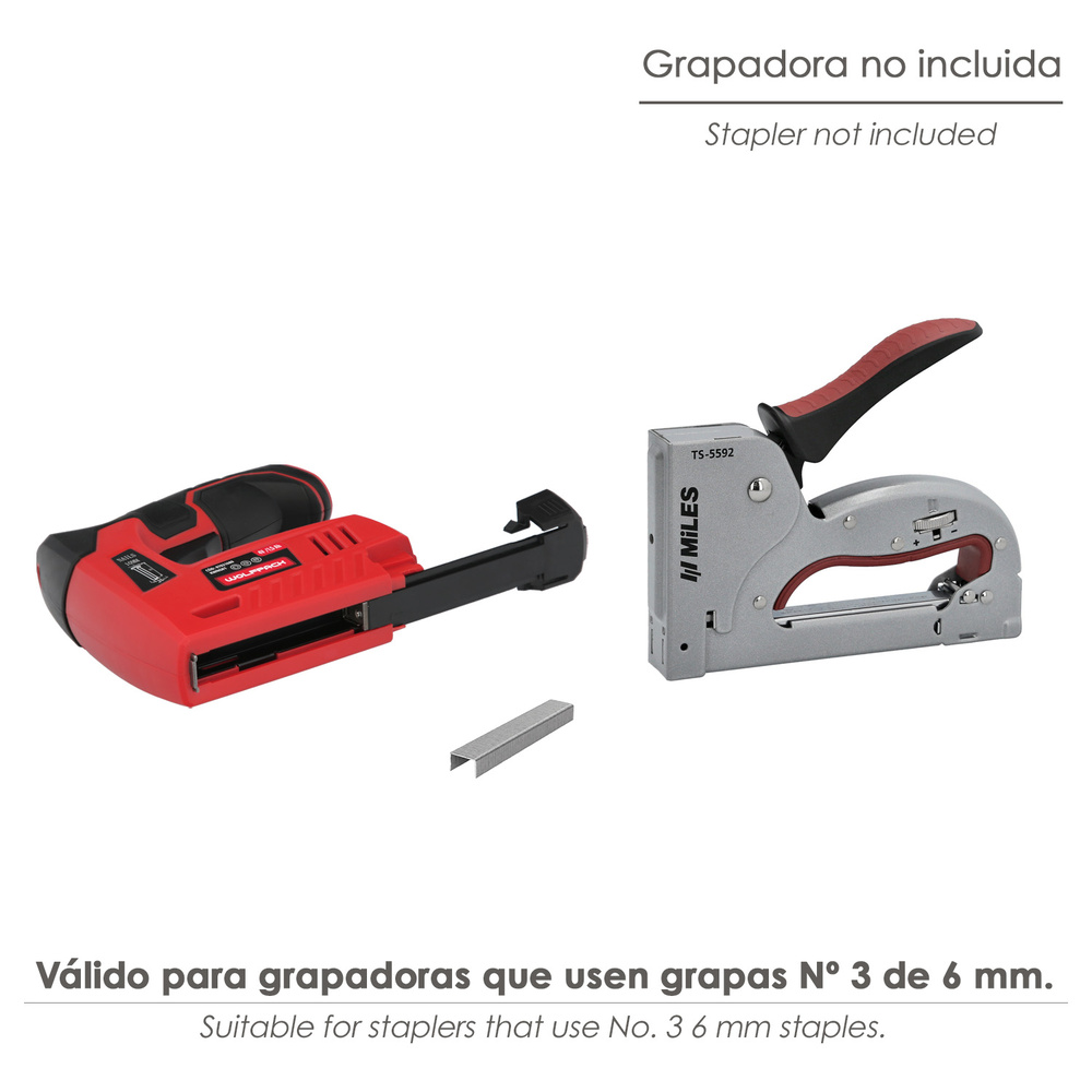 Grapas para grapadora Nº 3. Tamaño 6 mm. (Paquete 1.000 unidades) Grapas Nº 3 Para Grapadora Manual / Electrica - Imagen 3