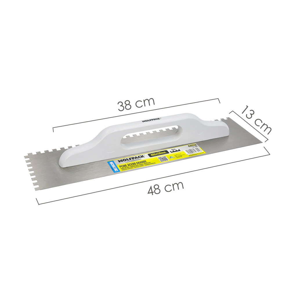 Peine Acero Grande 480x130 mm. Dientes de 8 mm. - Imagen 2