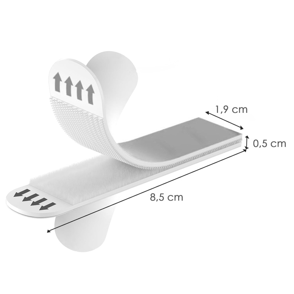 Tiras Colgadoras Adhesicas Con Velcro 19 x 85 mm. Blister 4 unidades - Imagen 2