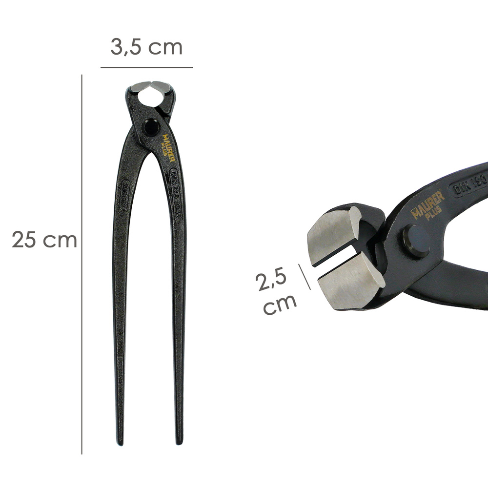 Tenazas Rusas Profesionales Plus DIN/ISO 9242 Cromo Vanadio Negra 10" - Imagen 2