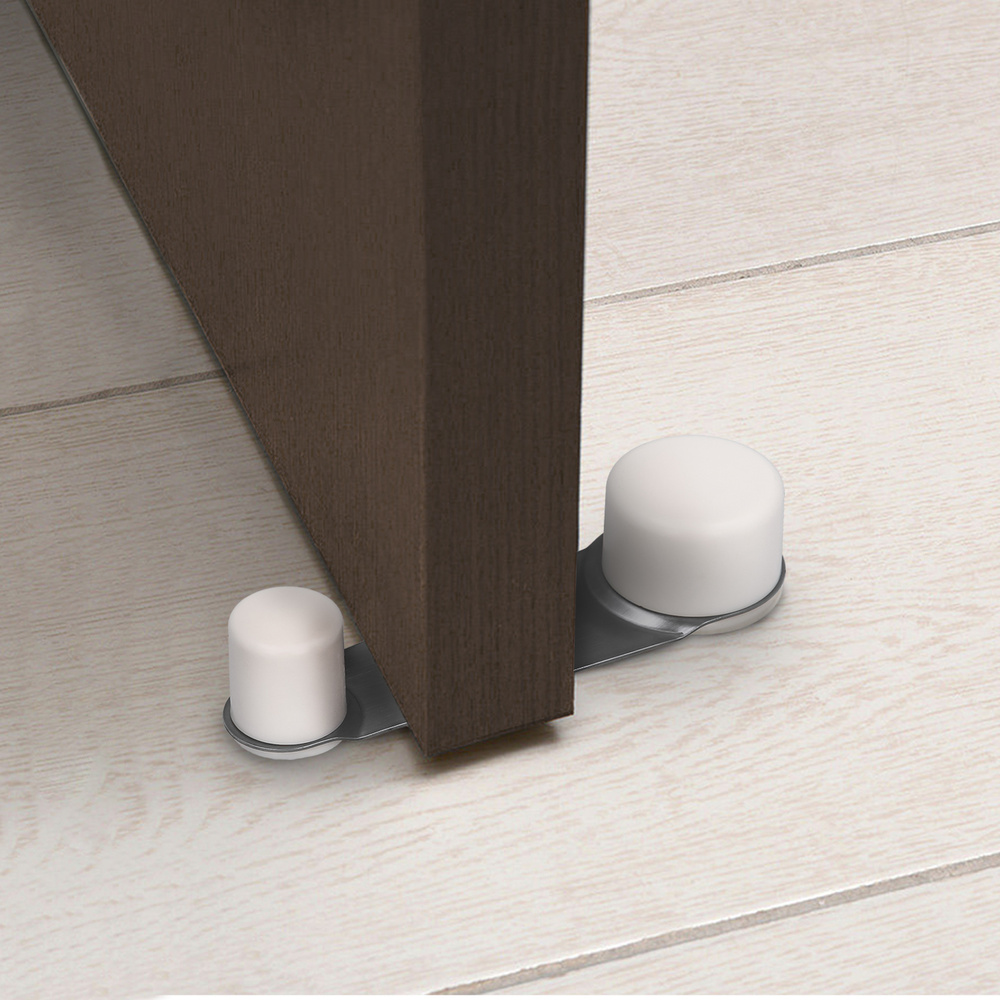 Tope Puerta Adhesivo con Retenedor Blanco - Imagen 3