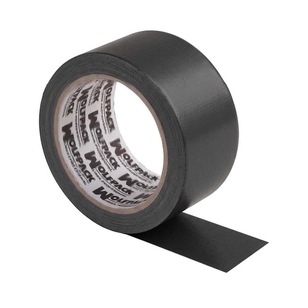 Cinta Americana "Muscle" Color Negro 48 mm. x 25 mertos. Super Resistente, Sellar, Reparar, Unir, Fijar, Sujetar, Empaquetar.