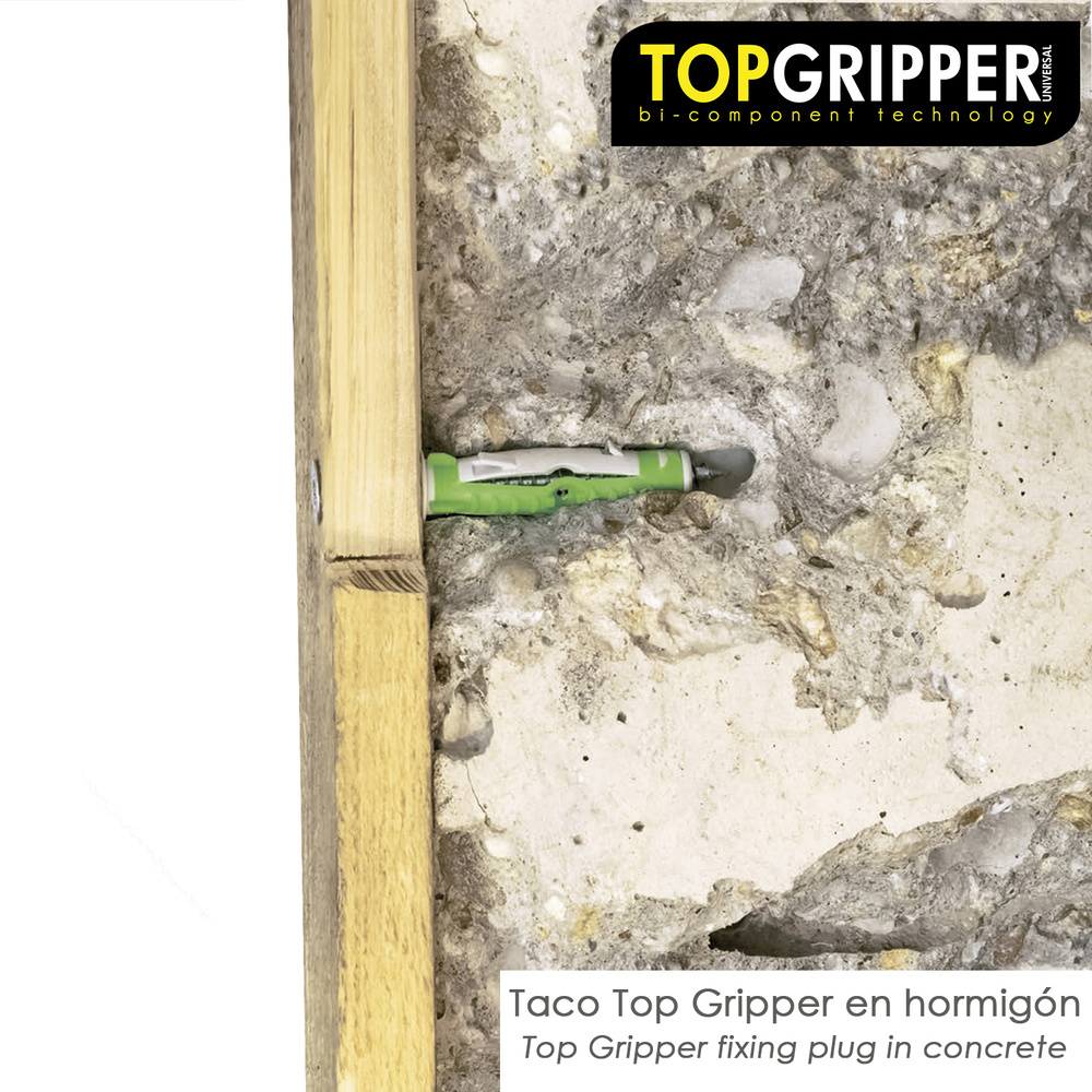 Taco Topgripper Bimaterial Ø 6 mm. (Caja 150 unidades) Taco Anclaje Universal, Taco Hormigon, Taco Pladur, Taco Ladrillo - Imagen 5