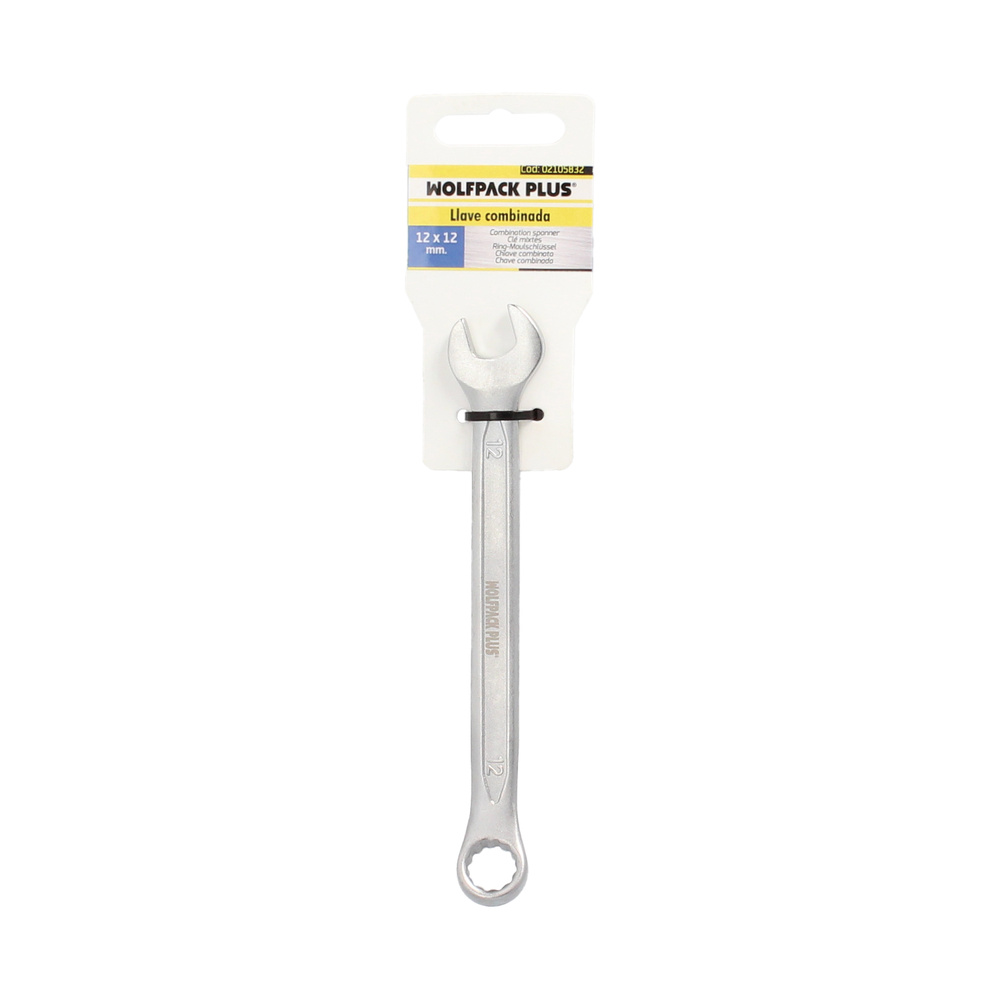 Llave Combinada Plus 12x12 Acero Cromo Vanadio DIN 3113. Llave Doble Boca, Llave Fija, Llave Estrella - Imagen 3