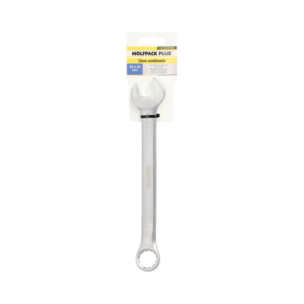 Llave Combinada Plus 22x22 Acero Cromo Vanadio DIN 3113. Llave Doble Boca, Llave Fija, Llave Estrella - Imagen 3