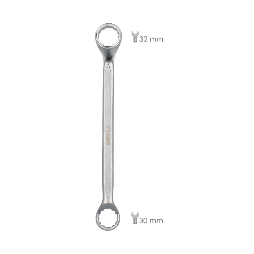 Llave Estrella Acodada Plus Acero Cromo Vanadio 30x32 DIN 838. Llave Doble Boca Acodada, Llave Fija Estrella Acodada - Imagen 2