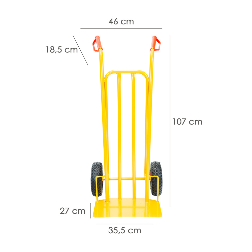 Carretilla Almacen / Sacos Con Pala Abatible Ruedas Neumáticas Llantas de plástico - Imagen 5