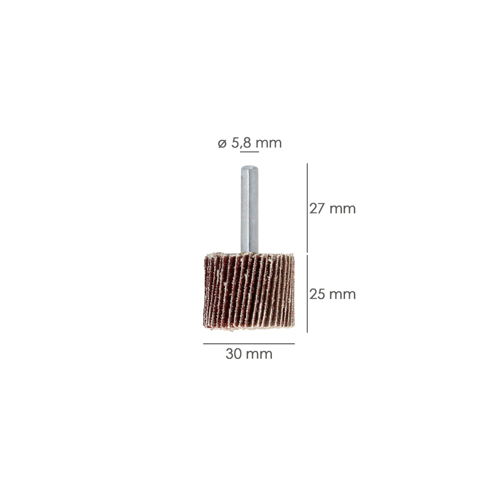 Abanico Lija Grano 80 Medida Ø 30 x 25 mm. Disco Abrasivo Laminas, Ruedas Mil Hojas, Ruedas Abrasivas,Lijado,Desbaste,Pulir - Imagen 2