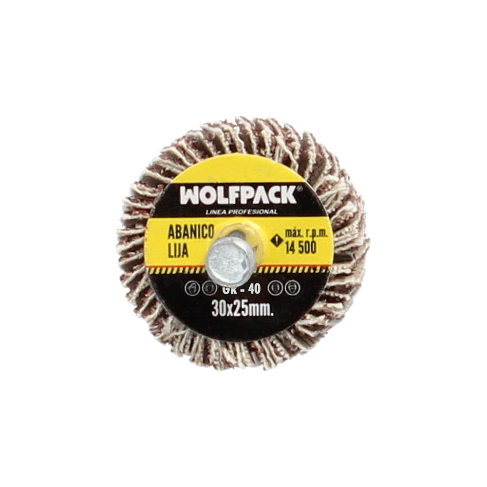 Abanico Lija Grano 40 Medida Ø 30 x 25 mm. Disco Abrasivo Laminas, Ruedas Mil Hojas, Ruedas Abrasivas,Lijado,Desbaste,Pulir - Imagen 4