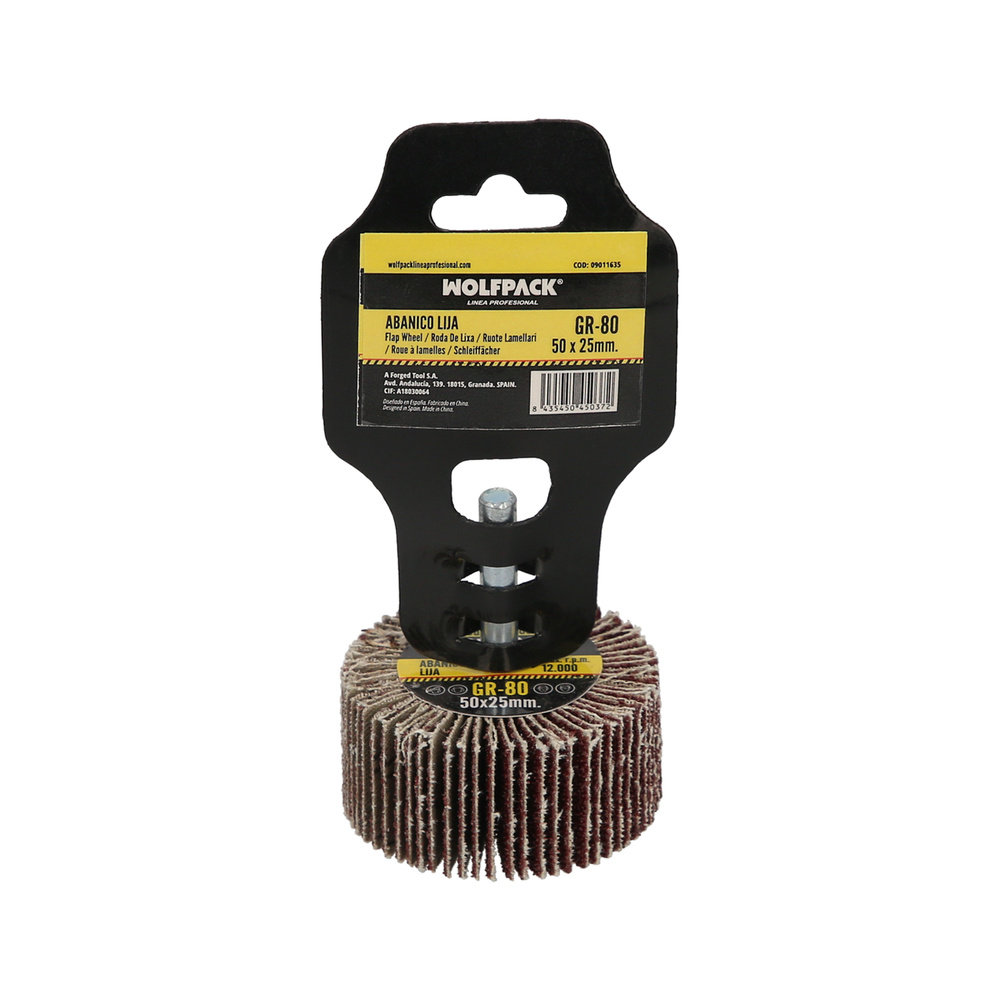 Abanico Lija Grano 80 Medida Ø 50 x 25 mm. Disco Abrasivo Laminas, Ruedas Mil Hojas, Ruedas Abrasivas,Lijado,Desbaste,Pulir - Imagen 5