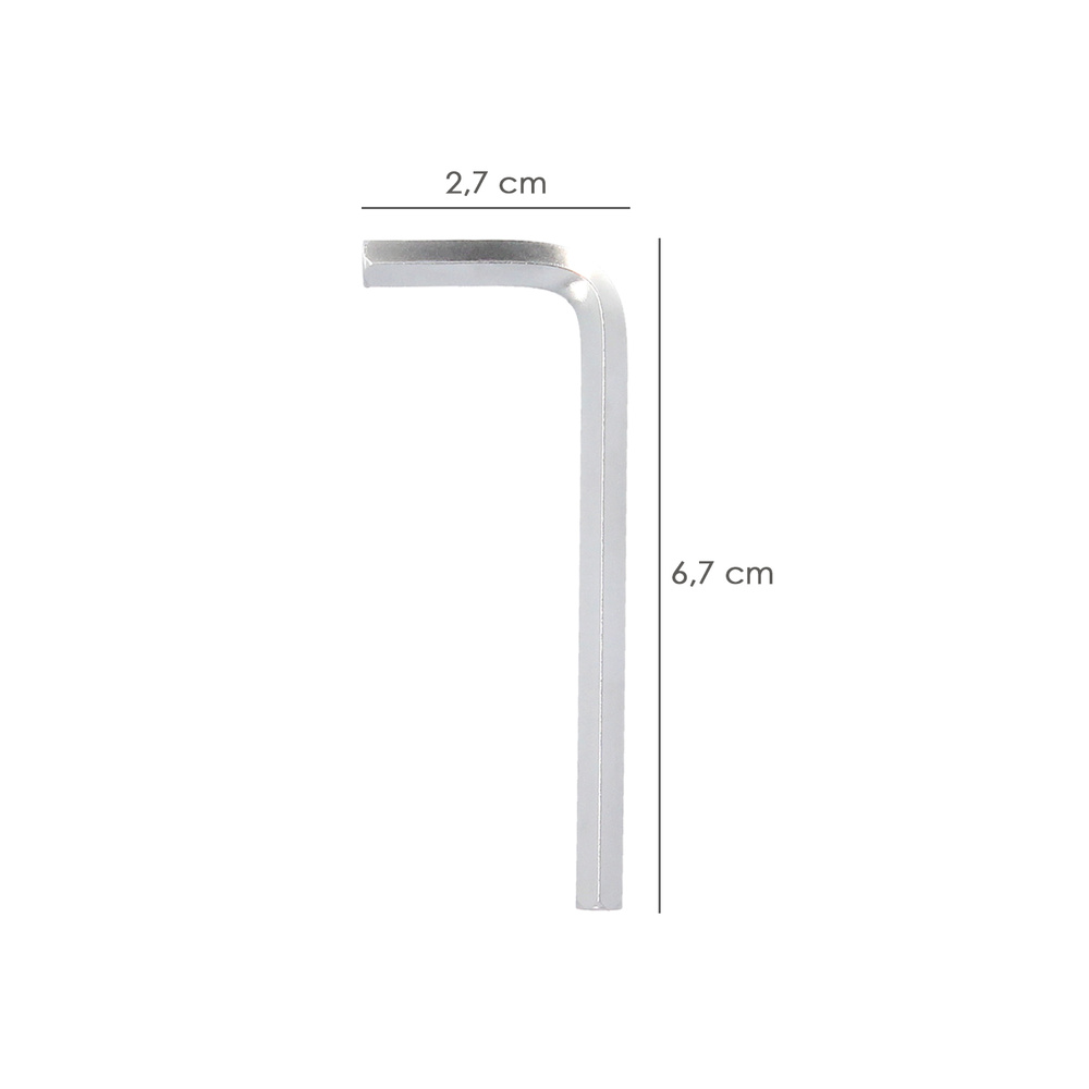 Llave Allen Standar Acero Cromo Vanadio Profesional 4,0 mm. Llave Hexagonal, Llave Allen Taller Mecanica, Llave Allen Bricolaje - Imagen 2