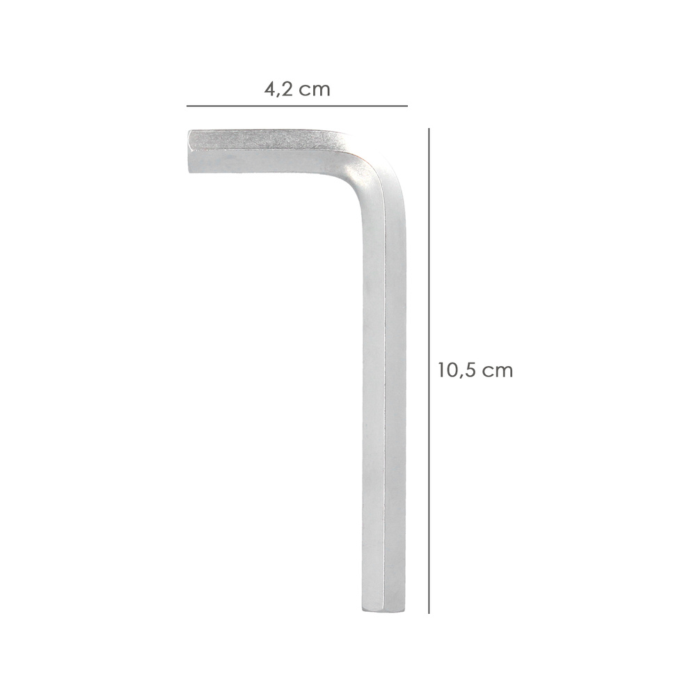 Llave Allen Standar Acero Cromo Vanadio Profesional 8,0 mm. Llave Hexagonal, Llave Allen Taller Mecanica, Llave Allen Bricolaje - Imagen 2