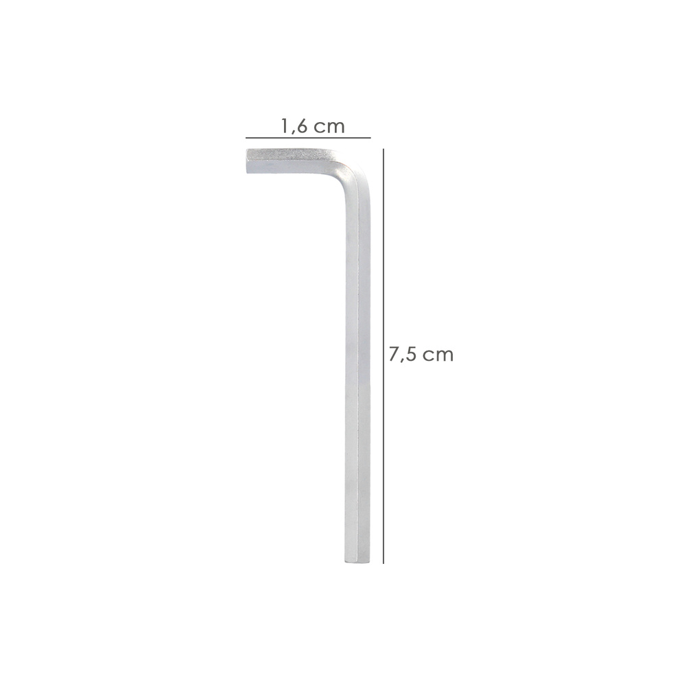Llave Allen Larga Acero Cromo Vanadio Profesional 1,5 mm. Llave Hexagonal, Llave Allen Taller Mecanica, Llave Allen Bricolaje - Imagen 2