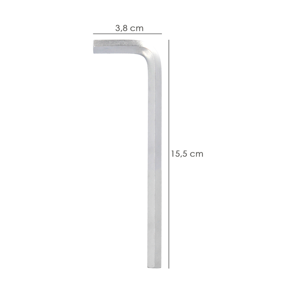 Llave Allen Larga Acero Cromo Vanadio Profesional 8,0 mm. Llave Hexagonal, Llave Allen Taller Mecanica, Llave Allen Bricolaje - Imagen 2