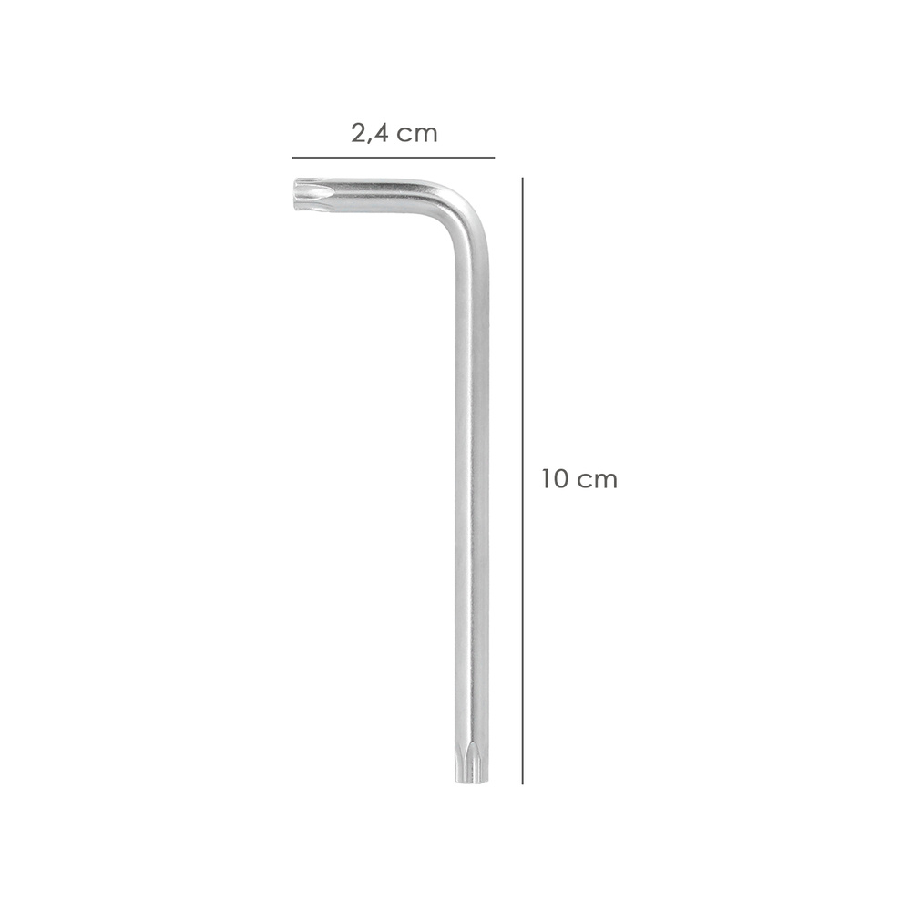 Llave Torx Inviolable Larga Acero Cromo Vanadio Profesional T25 mm. Llave Estrella, Llave Allen Estrella - Imagen 2