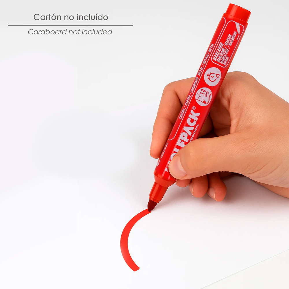 Rotulador Permanente Profesional Rojo. - Imagen 4
