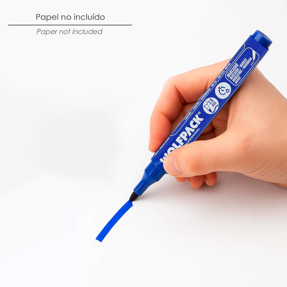 Rotulador Permanente Profesional Azul. - Imagen 4