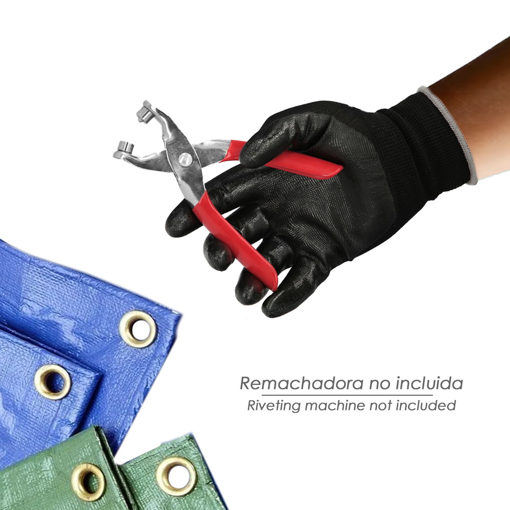 Ojetes / Ojales Metalicos Grandes Para Lona Ø Interior 10 mm. (Bolsa 100 Unidades) - Imagen 5