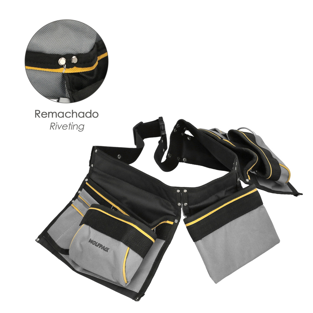 Bolsa Encofrador Doble Con Cinturón Ajustable, Colgador de Martillo, Bolsa Herramientas, Portaherramientas - Imagen 3