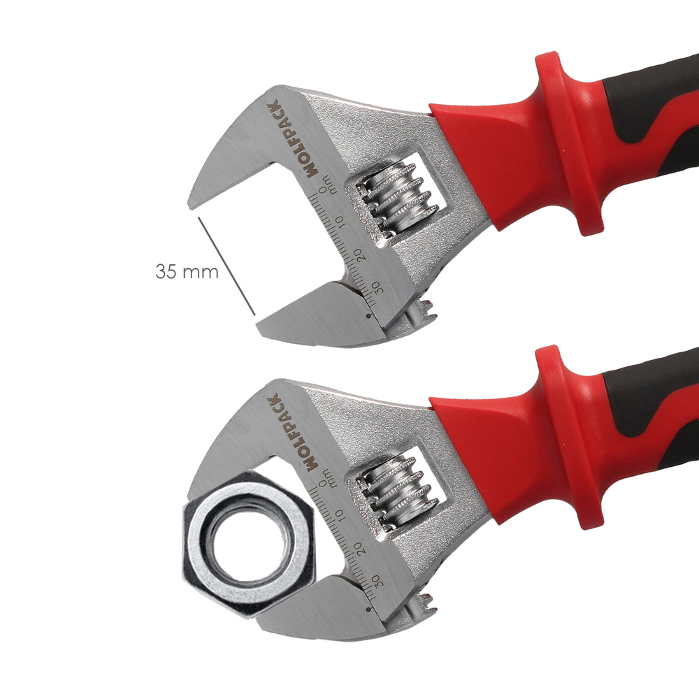 Llave Ajustable Aislada VDE 10". Llave Ajustable Aislada, Llave Inglesa, Llave Moleta Aislada, - Imagen 3