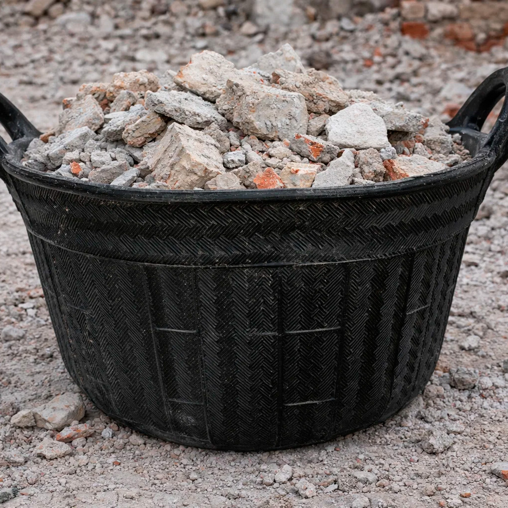 Espuerta Goma Carbonera 30 Litros Con Asas Base y Laterales Reforzado. Espesor 1 cm. Espuerta Obra, Cubo Goma Obra - Imagen 5