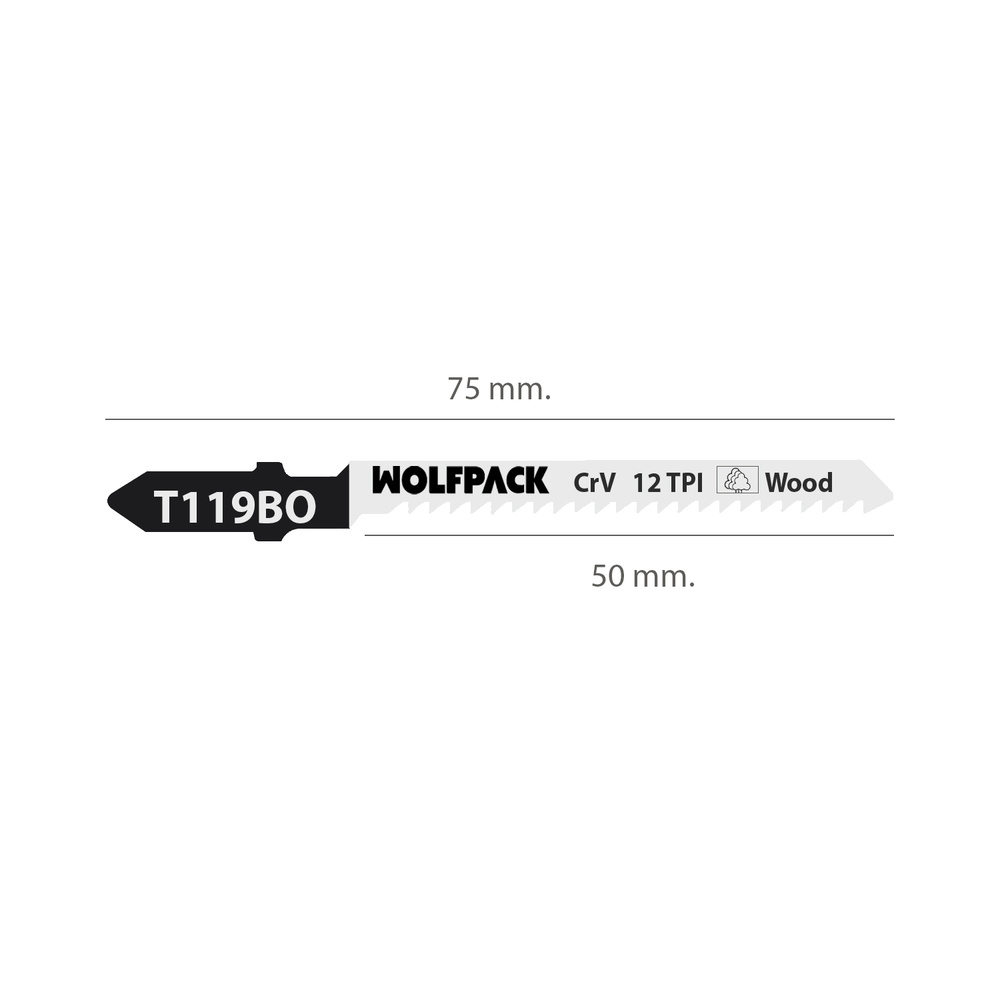 Hojas Sierra Calar Para Madera Corte Fino 5 Piezas. Hoja Cromo Vanadio 58. Vastago T Universal - Imagen 2
