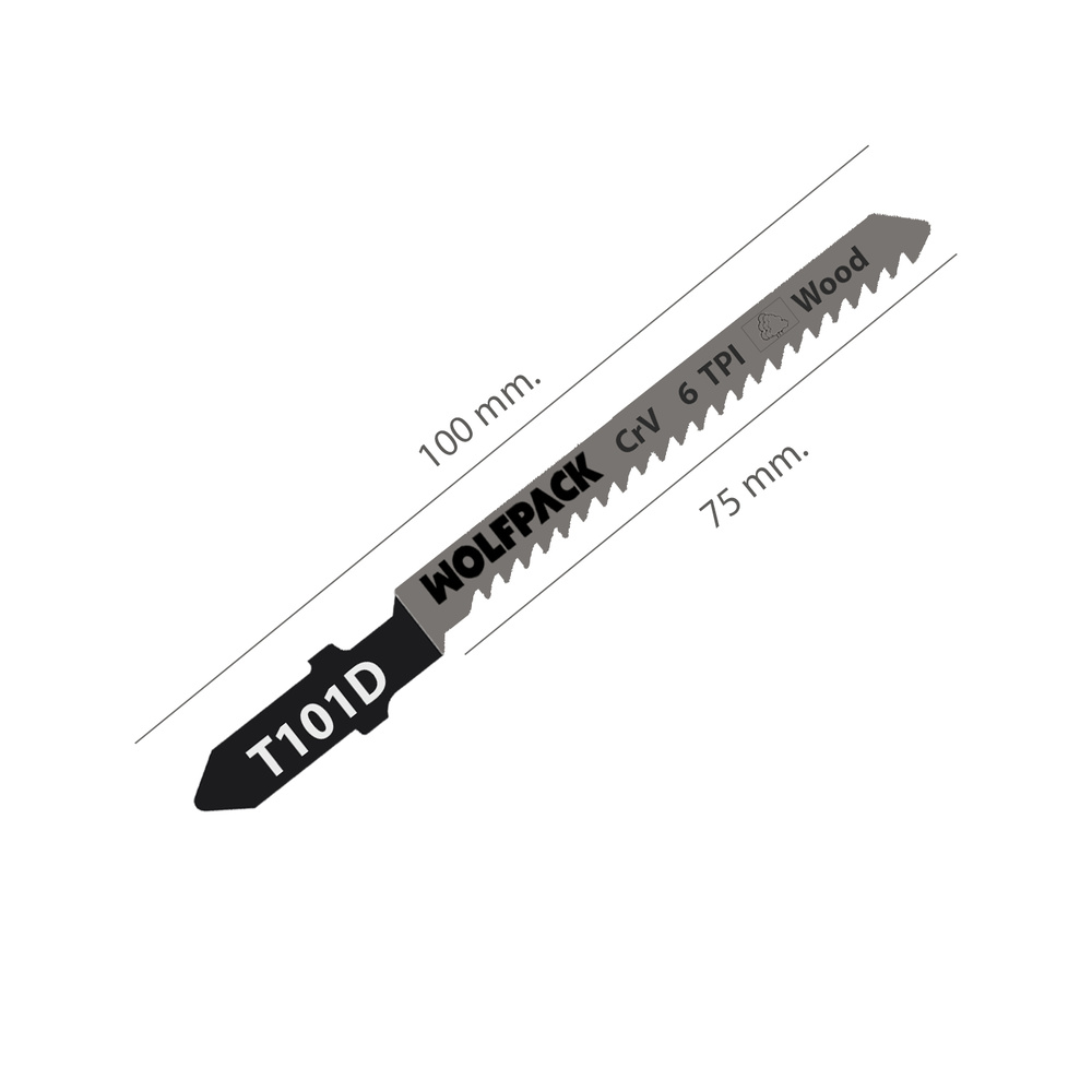 Hojas Sierra Calar Para Contrachapado Corte Grueso 5 Piezas. Hoja Cromo Vanadio 58. Vastago T Universal - Imagen 2
