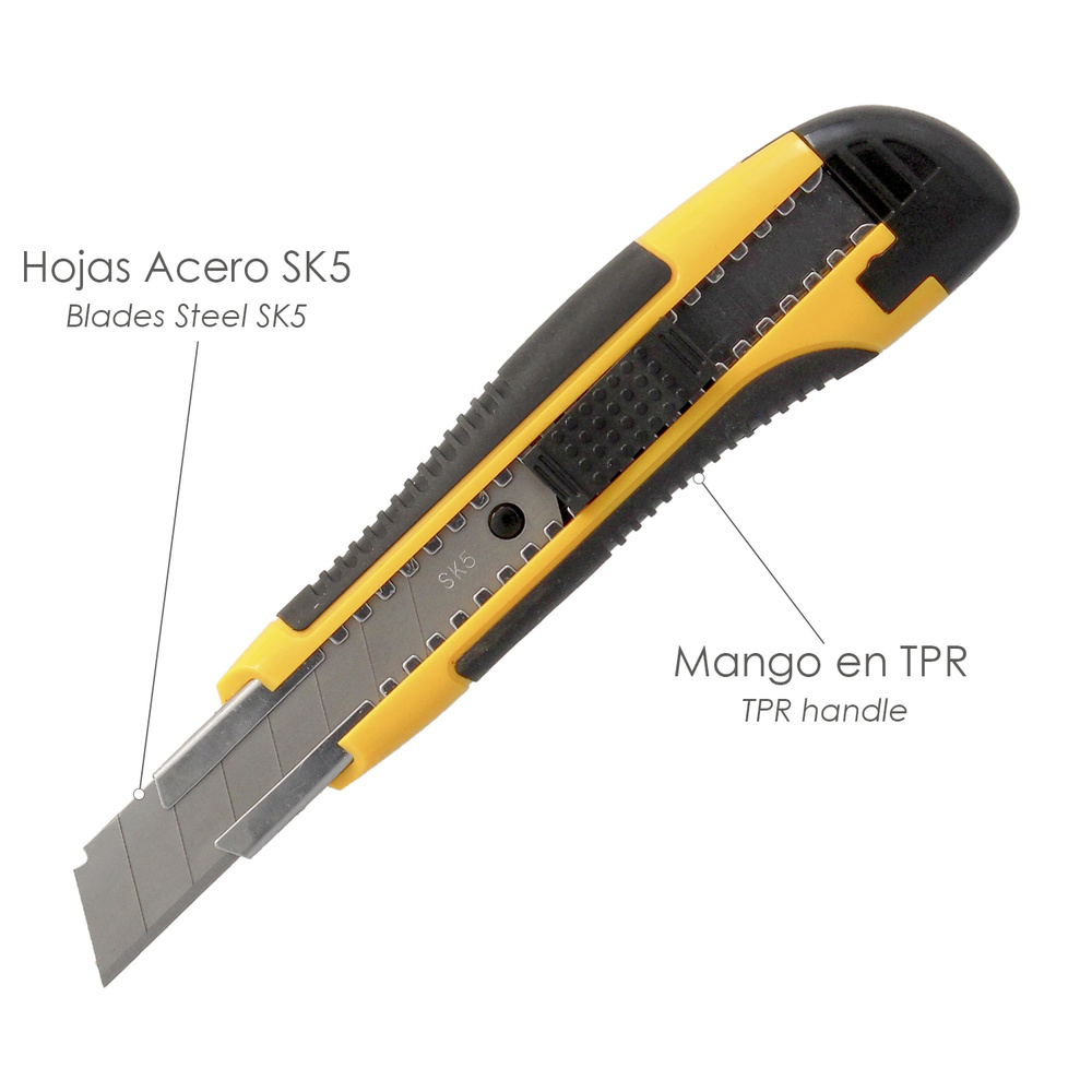 Cutter Con Hoja De 18 mm. Con 2 Hojas (Expositor 24 Piezas) - Imagen 4