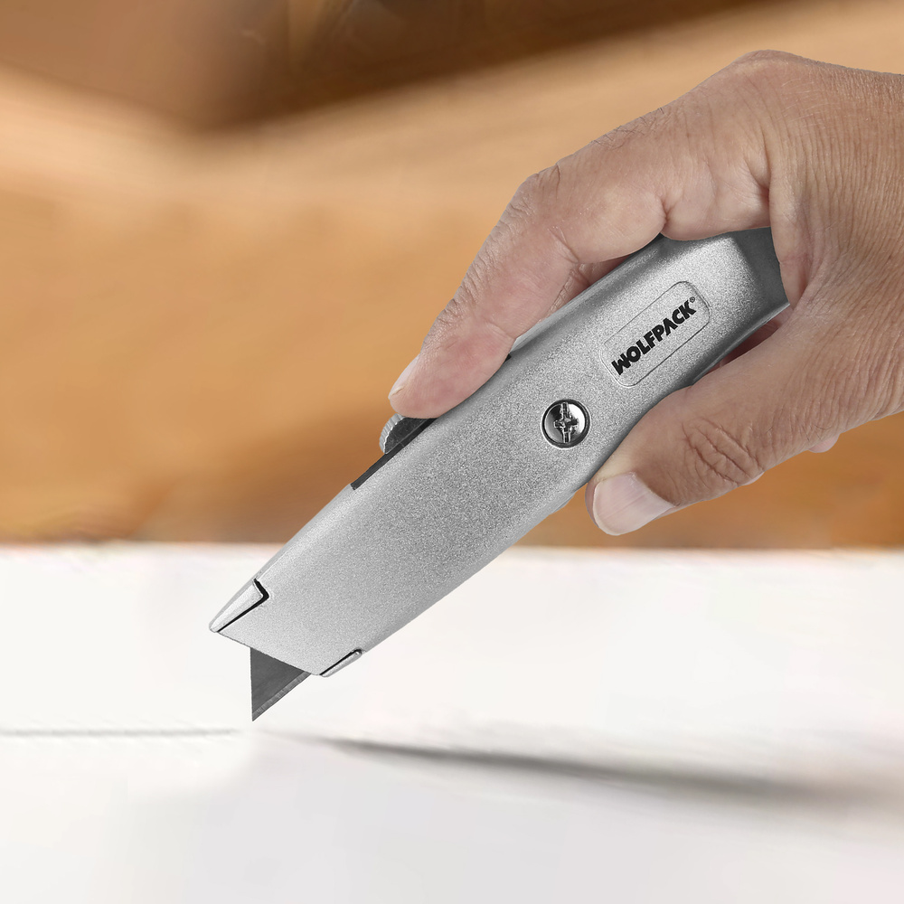 Cutter Hoja Trapezoidal Retráctil Acero Sk5 - Imagen 4
