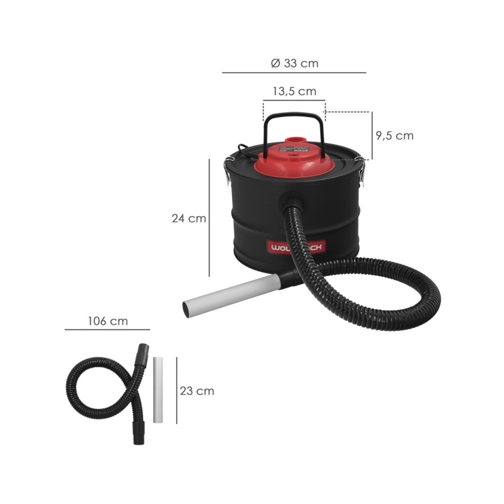 Aspirador Cenizas Wolfpack 1200 Watt. 15 Litros - Imagen 2