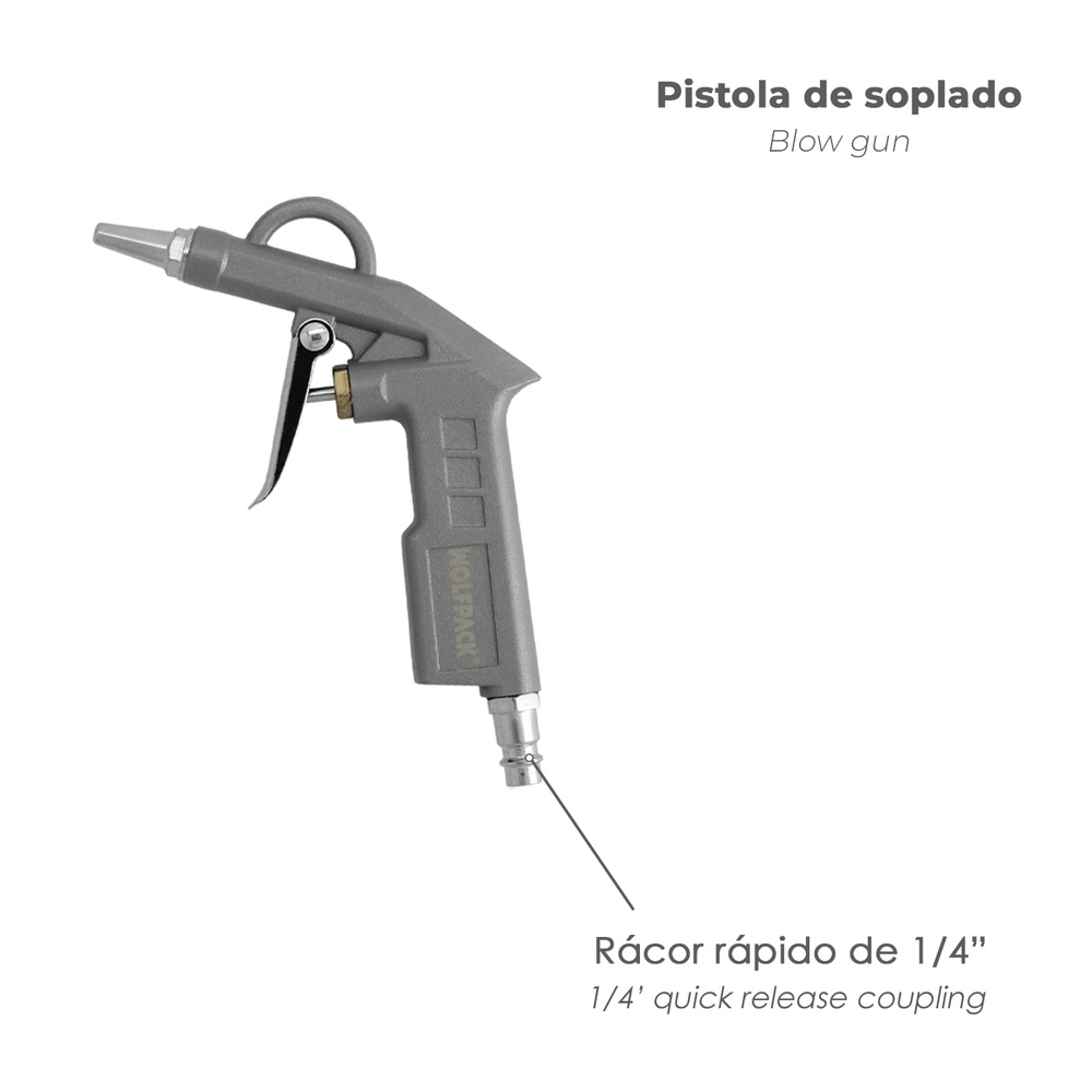 Kit Accesorios Para Compresor 3 Piezas Con Enganche Rapido, Juego de Herramientas Neumaticas Para Compresor. - Imagen 4