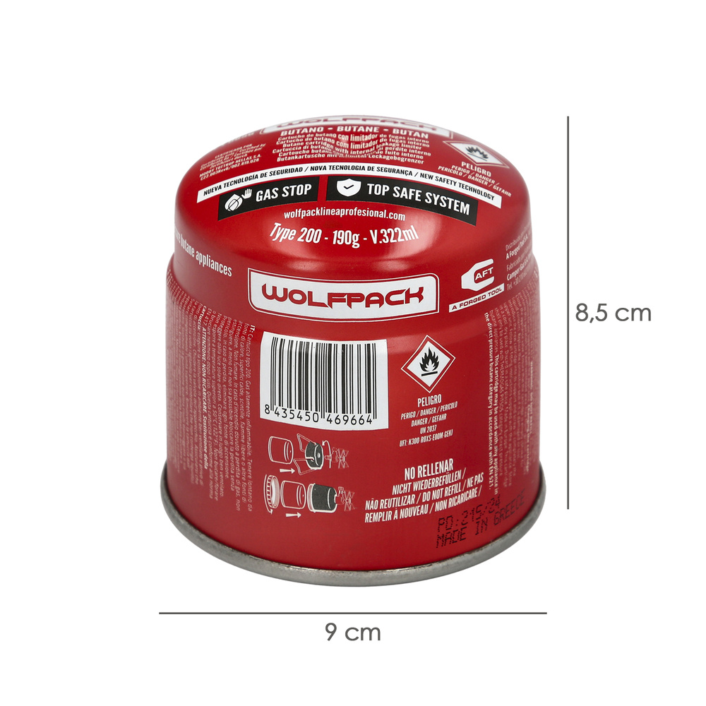 Cartucho Gas 0,190 Kg Ce En417 - Imagen 2