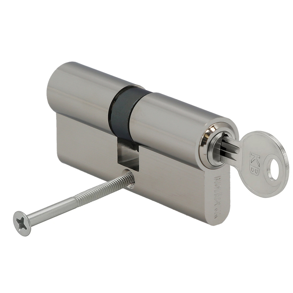 Cilindro Seguridad 35x35 mm/13,5 Leva Corta Niquelado Con 5 llaves - Imagen 4