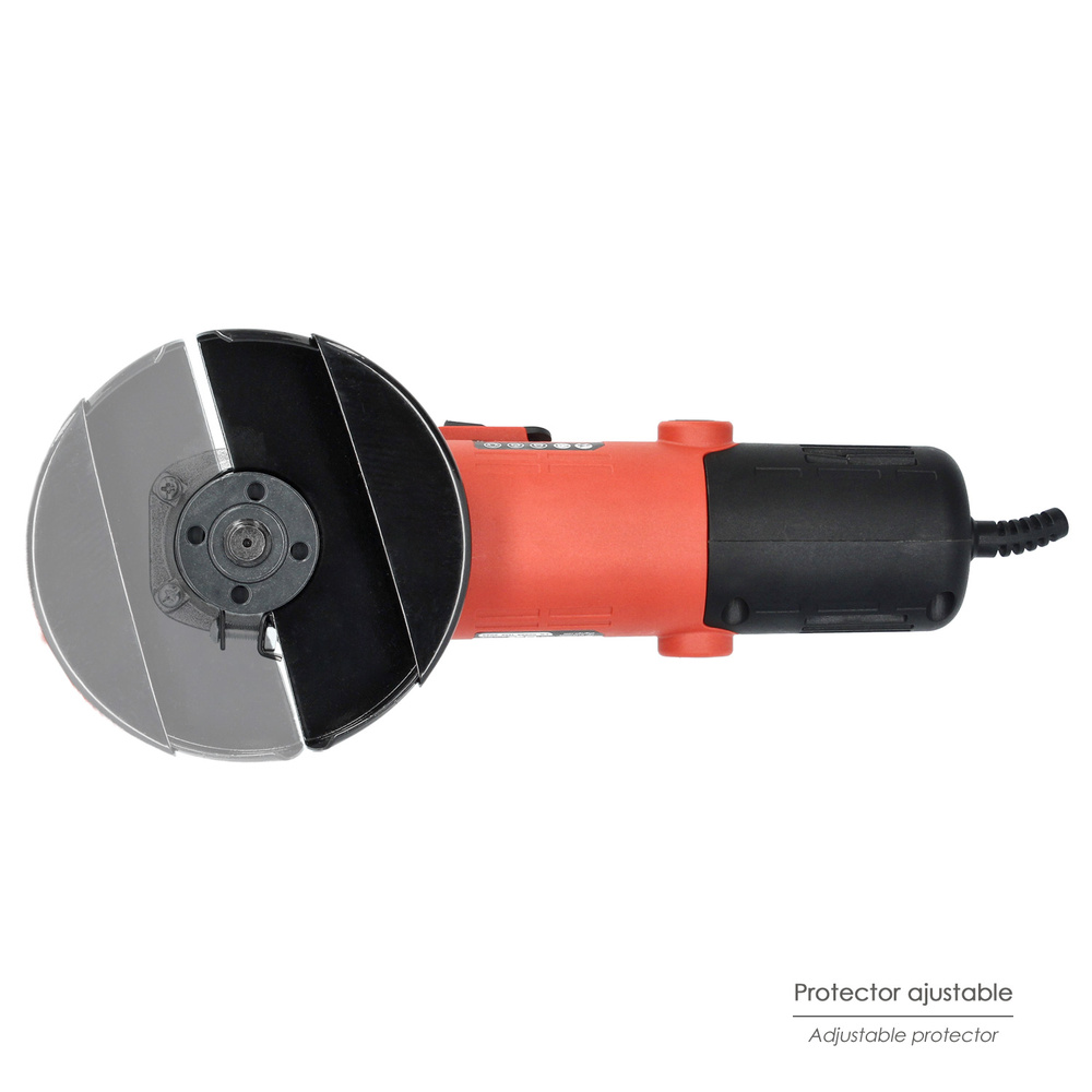 Amoladora 500 Watt. Ø 115 mm. 12.000 R.P.M. Eje M14 Protector Disco Ajustable, Anti arranque - Imagen 4