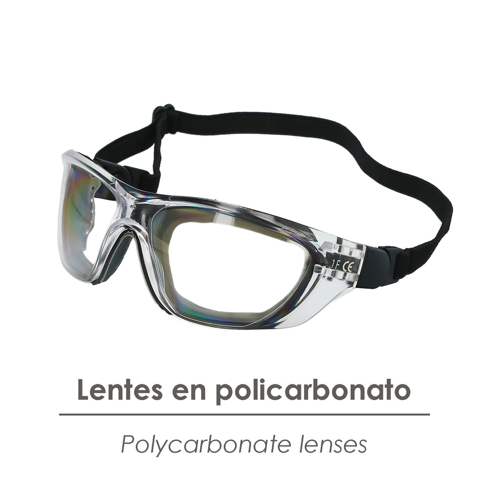 Gafas Acolchadas Transparentes EN ISO 16321 - Imagen 3