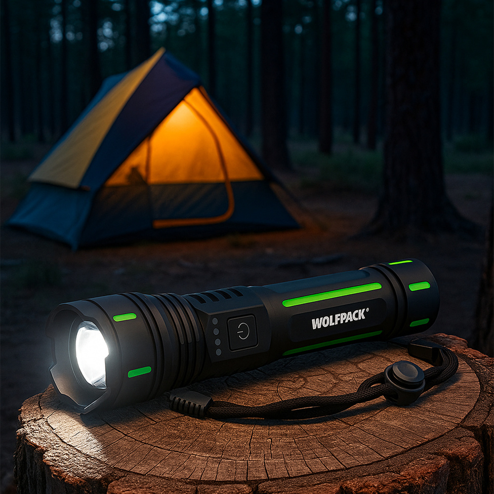 Linterna Led Aluminio Portatil Recargable 800 Lumenes - Imagen 5