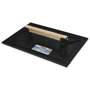 Talocha Plastico 32 x 22 cm. Mango Madera Negra Con Alveolos