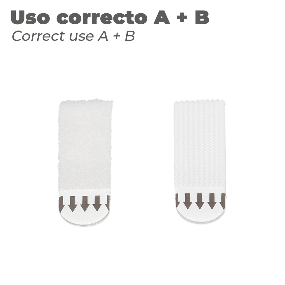 Tiras Colgadoras Adhesicas Con Velcro 16 x 55 mm. Blister 4 unidades - Imagen 3