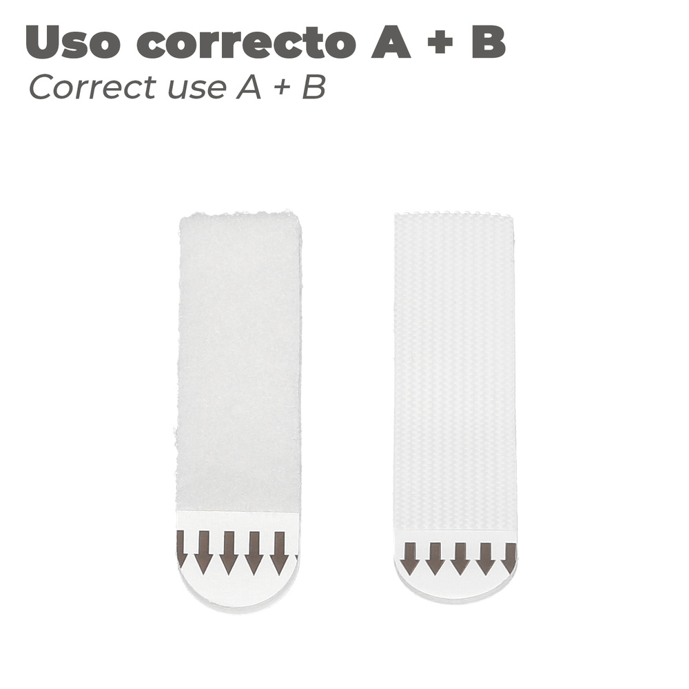 Tiras Colgadoras Adhesicas Con Velcro 19 x 85 mm. Blister 4 unidades - Imagen 3