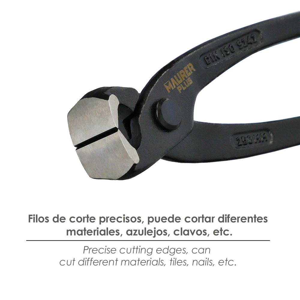 Tenazas Rusas Profesionales Plus DIN/ISO 9242 Cromo Vanadio Negra 10" - Imagen 3